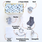 Geschenk zur Geburt personalisiert mit Name – Baby Geschenk zur Taufe & Babyshower | Elefant