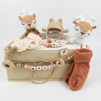 Baby Geschenk personalisiert mit Name zur Geburt, Taufe & Babyshower - Hirsch