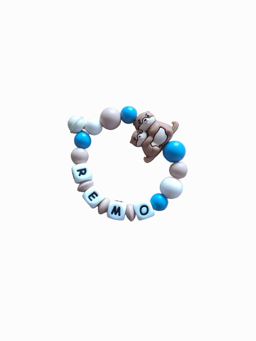 Personalisierbarer Beissring Otter Blau