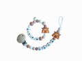 Nuggikette und Beissring personalisiert mit Namen - Baby Geschenk Giraffe