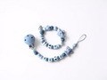 Nuggikette und Beissring personalisiert mit Namen - Baby Geschenk - Elefant
