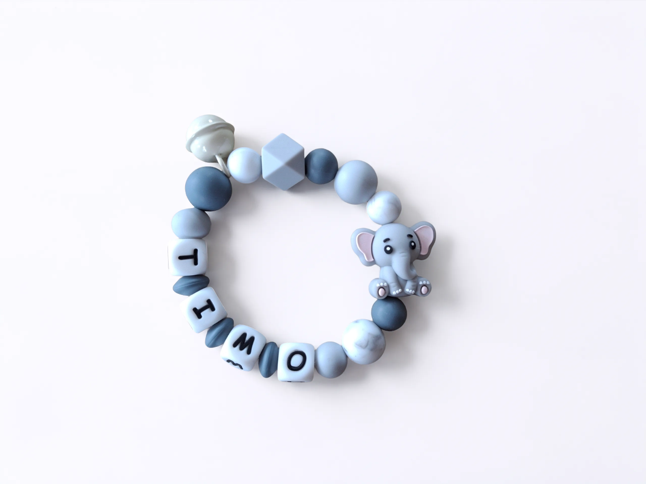 Beissring personalisiert mit Name / Geschenk zur Geburt -  Elefant