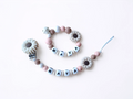 Nuggikette und Beissring personalisiert mit Namen - Baby Geschenk - beige