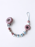Nuggikette personalisiert mit Namen / Geschenk zur Geburt - Blume