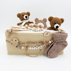 Baby Geschenk personalisiert mit Name zur Geburt, Taufe & Babyshower - Bär