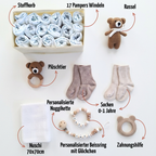 Geschenk zur Geburt personalisiert mit Name – Baby Geschenk zur Taufe & Babyshower | Bär