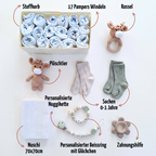 Geschenk zur Geburt personalisiert mit Name – Baby Geschenk zur Taufe & Babyshower | Kuh