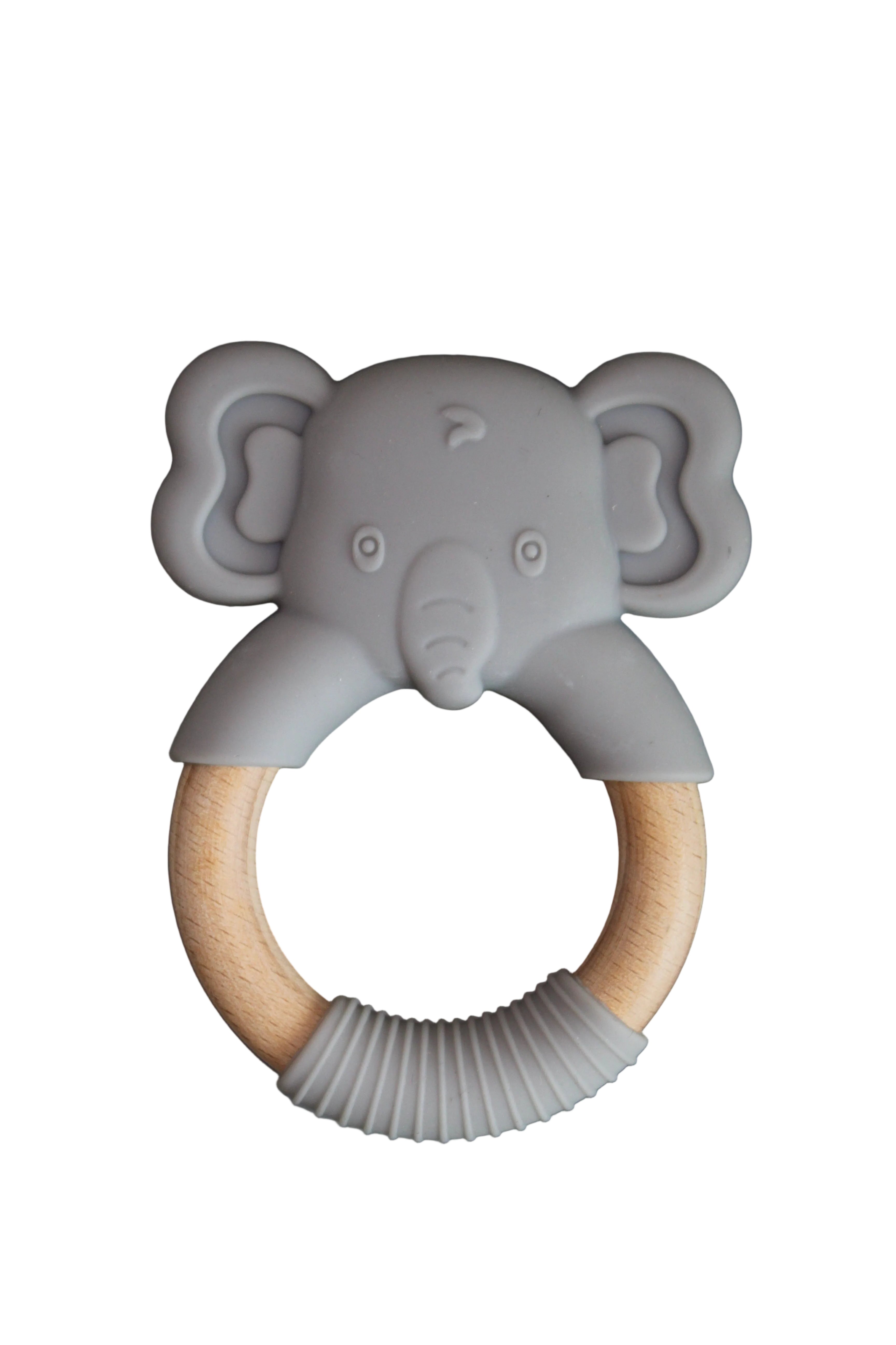 Beissanhänger Elefant mit Holz