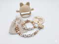 Baby Geschenk personalisiert mit Namen - Braun - Bär