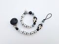 Nuggikette und Beissring personalisiert mit Namen - Baby Geschenk Pingu