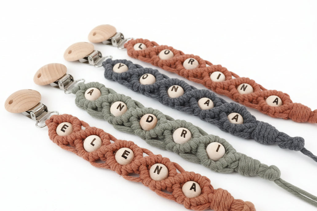 Nuggiketten Makramee mit Holzperlen