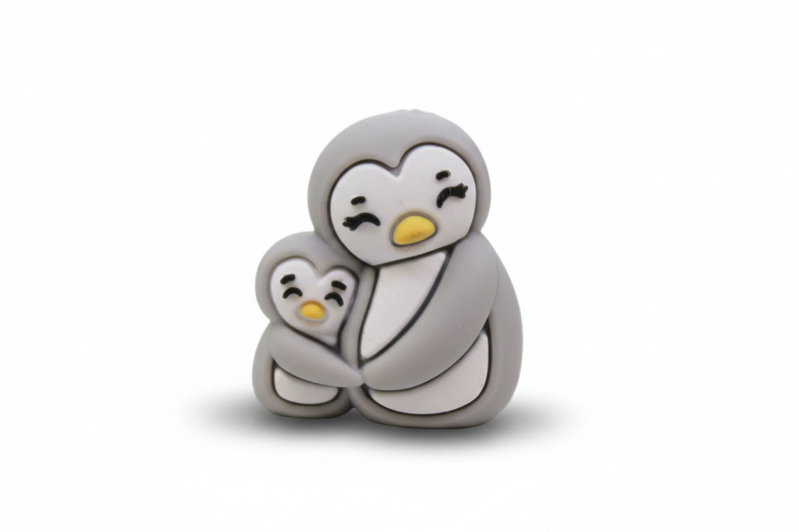 Silikonmotiv 3D Pingu und Baby