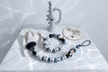 Baby Geschenk personalisiert mit Namen -  Grau - Pingu/Trompete