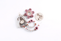 Baby Geschenk personalisiert mit Namen - Rosa -Blume