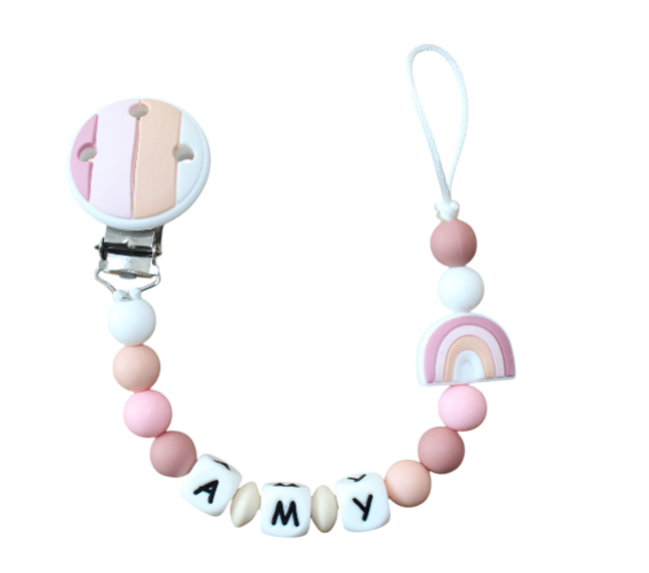 Nuggikette Regenbogen Rosa