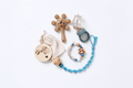 Baby Geschenk personalisiert mit Namen - Rasselpalme - Blau